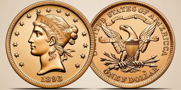1893 12 dollar gold American Eagle D coin details
